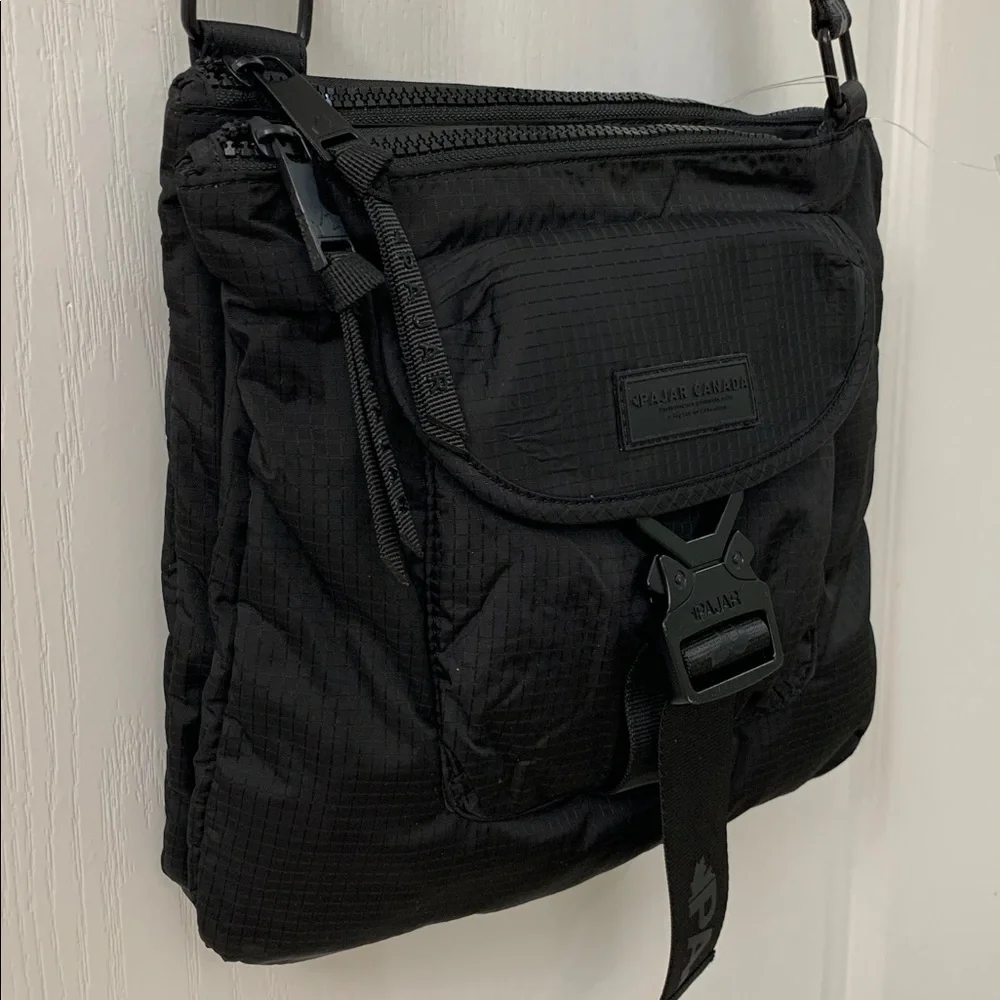 Pajar Black Nylon Crossbody